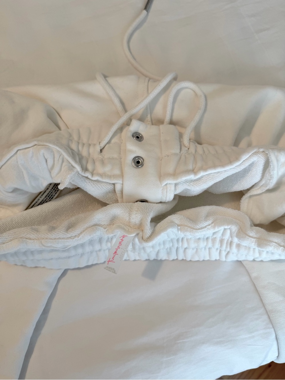Free People Movement White Drawstring Joggers - Never Worn - Picture 3 of 4